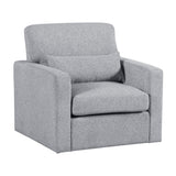 Pompano Gray Swivel Chair by Homelegance at Eve Furniture