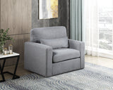Pompano Gray Swivel Chair by Homelegance at Eve Furniture