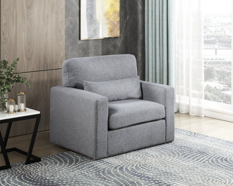 Pompano Gray Swivel Chair by Homelegance at Eve Furniture