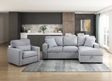 Pompano Gray Swivel Chair by Homelegance at Eve Furniture