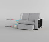 Pompano Gray Swivel Chair by Homelegance at Eve Furniture