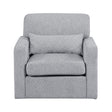 Pompano Gray Swivel Chair by Homelegance at Eve Furniture