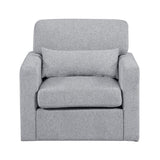 Pompano Gray Swivel Chair by Homelegance at Eve Furniture