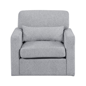 Pompano Gray Swivel Chair by Homelegance at Eve Furniture