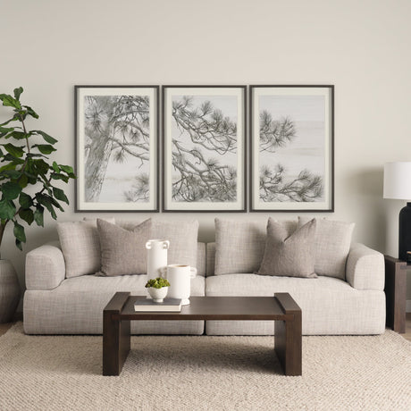 Ponderosa Whisper C by Mercana Studio Hand Embelished Framed Artwork Matted under Glass by Mercana at Eve Furniture