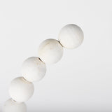 Pontchartrain II (Large) White Beaded Broken Sphere Decorative Object W/ Gold Base by Mercana at Eve Furniture