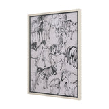 Pony Sketches I by Mercana Studio Hand-Embellished Framed Artwork Matted under Glass by Mercana at Eve Furniture