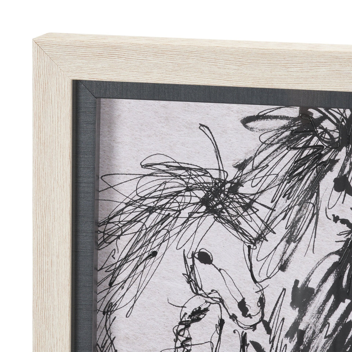Pony Sketches I by Mercana Studio Hand-Embellished Framed Artwork Matted under Glass by Mercana at Eve Furniture