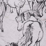 Pony Sketches I by Mercana Studio Hand-Embellished Framed Artwork Matted under Glass by Mercana at Eve Furniture