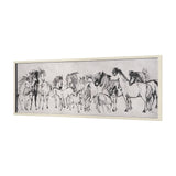Pony Sketches II by Mercana Studio Hand-Embellished Framed Artwork Matted under Glass by Mercana at Eve Furniture