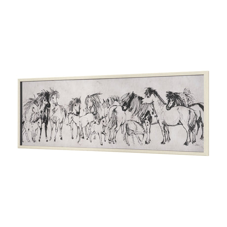 Pony Sketches II by Mercana Studio Hand-Embellished Framed Artwork Matted under Glass by Mercana at Eve Furniture