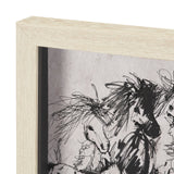 Pony Sketches II by Mercana Studio Hand-Embellished Framed Artwork Matted under Glass by Mercana at Eve Furniture