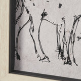 Pony Sketches II by Mercana Studio Hand-Embellished Framed Artwork Matted under Glass by Mercana at Eve Furniture