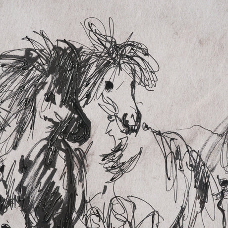 Pony Sketches II by Mercana Studio Hand-Embellished Framed Artwork Matted under Glass by Mercana at Eve Furniture