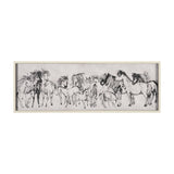 Pony Sketches II by Mercana Studio Hand-Embellished Framed Artwork Matted under Glass by Mercana at Eve Furniture