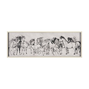 Pony Sketches II by Mercana Studio Hand-Embellished Framed Artwork Matted under Glass by Mercana at Eve Furniture