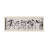 Pony Sketches II by Mercana Studio Hand-Embellished Framed Artwork Matted under Glass by Mercana at Eve Furniture