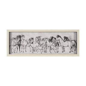 Pony Sketches II by Mercana Studio Hand-Embellished Framed Artwork Matted under Glass by Mercana at Eve Furniture