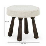 Pookie Boucle Stool by TOV Furniture at Eve Furniture