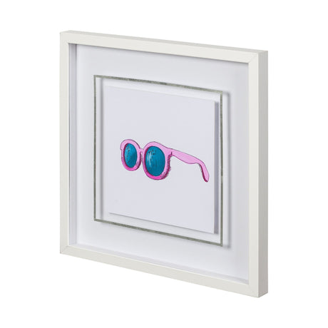 Poolside 1 by Jones a Hand Embellished Textured Framed Art Print Matted under Glass by Mercana at Eve Furniture