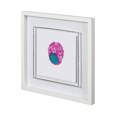 Poolside 3 by Jones a Hand Embellished Textured Framed Art Print Matted under Glass by Mercana at Eve Furniture