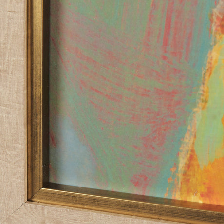 Pop Birds - Flit by Mercana Studio a Hand Embellished Textured Framed Art Print Matted under Glass by Mercana at Eve Furniture