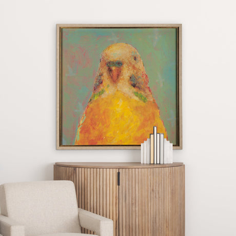 Pop Birds - Flit by Mercana Studio a Hand Embellished Textured Framed Art Print Matted under Glass by Mercana at Eve Furniture