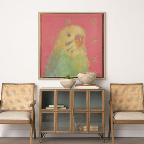 Pop Birds - Sore by Mercana Studio a Hand Embellished Textured Framed Art Print Matted under Glass by Mercana at Eve Furniture