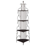 Poppy Cappuccino/Copper 4-Shelf Corner Bookcase by Coaster at Eve Furniture