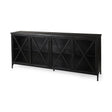 Poppy I 79x16 Black Metal With Glass Door Sideboard by Mercana at Eve Furniture