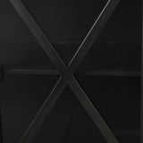 Poppy I Black Metal With Glass Door Sideboard by Mercana at Eve Furniture