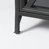 Poppy I Black Metal With Glass Door Sideboard by Mercana at Eve Furniture