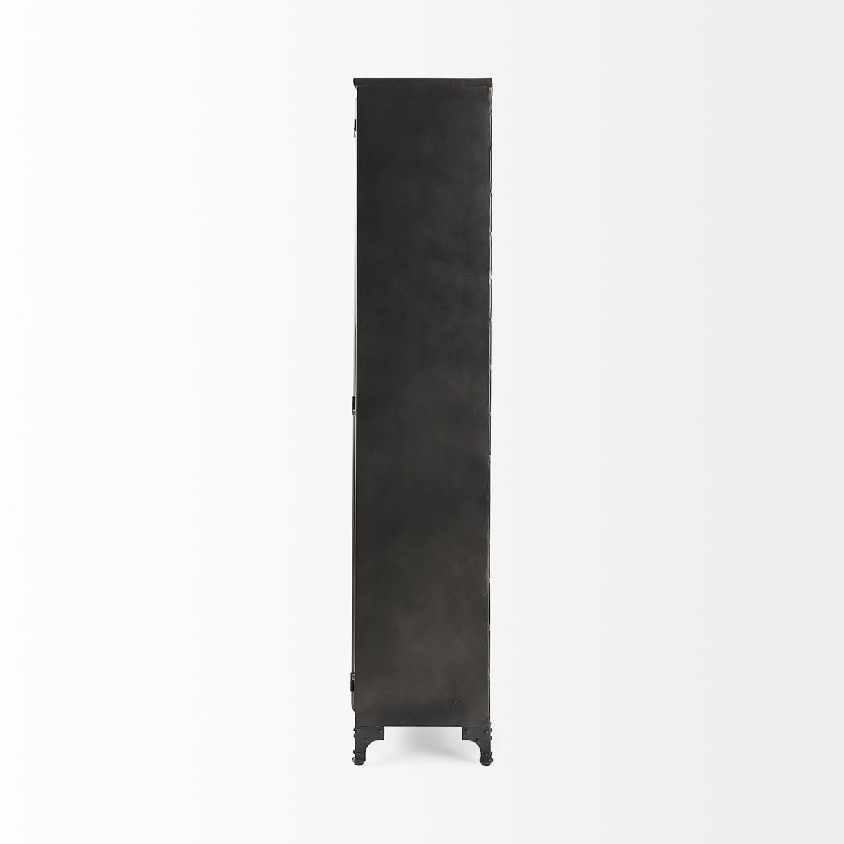 Poppy II Black Metal With Glass Door Display Cabinet by Mercana at Eve Furniture