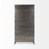 Poppy II Black Metal With Glass Door Display Cabinet by Mercana at Eve Furniture