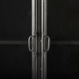 Poppy II Black Metal With Glass Door Display Cabinet by Mercana at Eve Furniture
