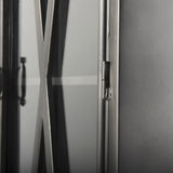 Poppy II Black Metal With Glass Door Display Cabinet by Mercana at Eve Furniture