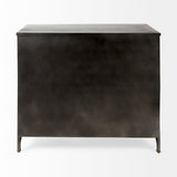 Poppy III 40L x 16W Black Metal With Glass Door Accent Cabinet by Mercana at Eve Furniture