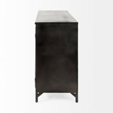 Poppy III Black Metal With Glass Door Accent Cabinet by Mercana at Eve Furniture