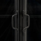Poppy III Black Metal With Glass Door Accent Cabinet by Mercana at Eve Furniture