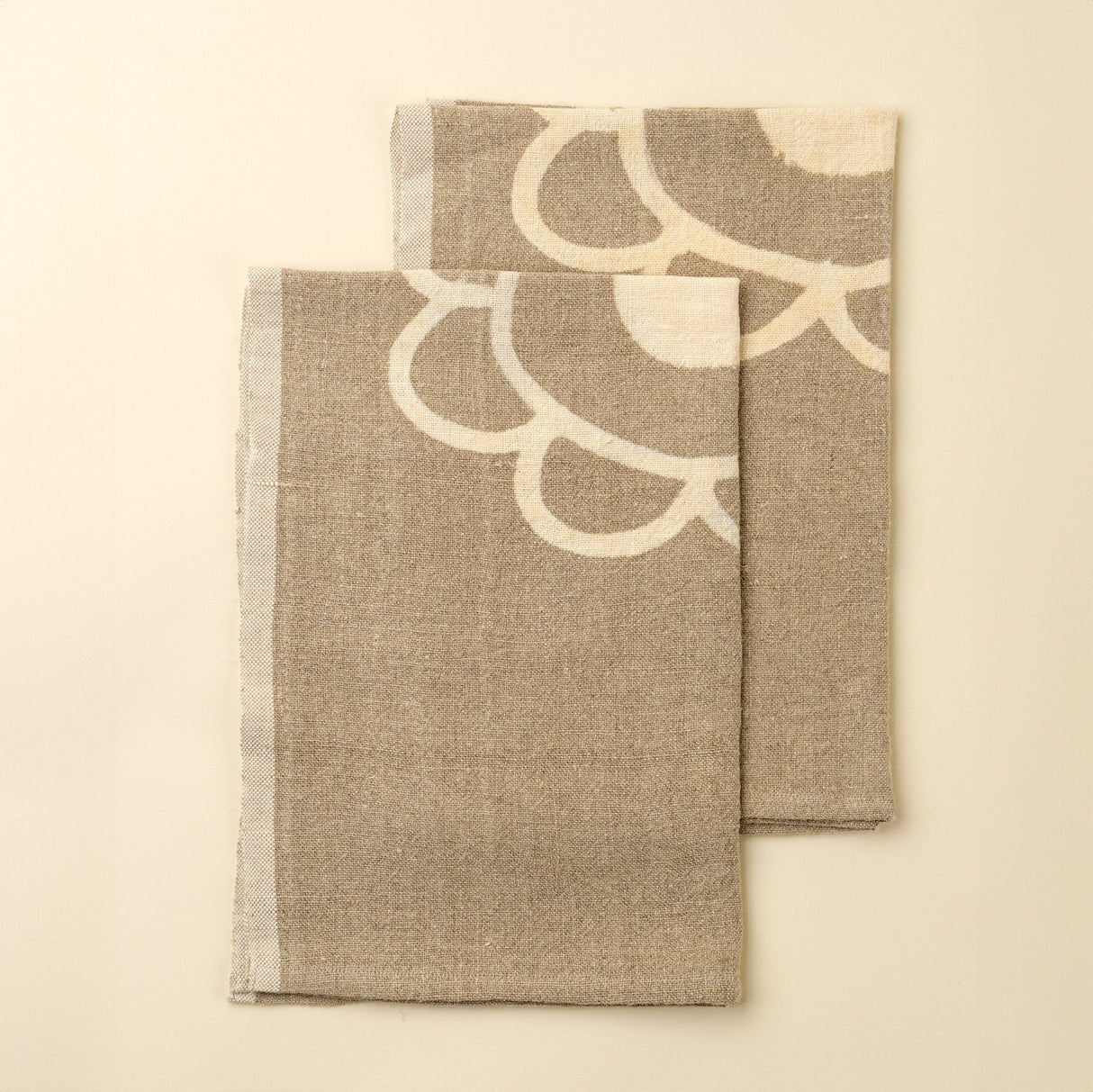 Poppy Selvage Linen Tea Towel, Set of 2 by Mercana at Eve Furniture