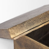 Porschia Large Antiqued Gold Metal Decorative Box by Mercana at Eve Furniture