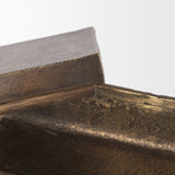 Porschia Small Antiqued Gold Metal Decorative Box by Mercana at Eve Furniture