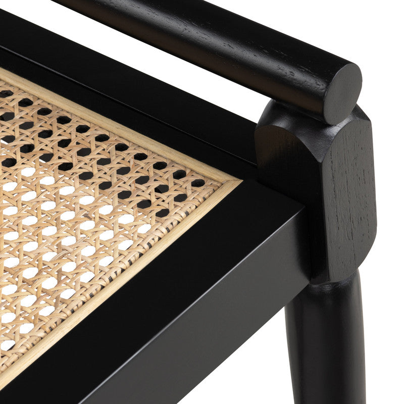 Port Royal Black/Tan Accent Bench by Crestview at Eve Furniture