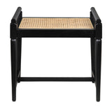 Port Royal Black/Tan Accent Bench by Crestview at Eve Furniture