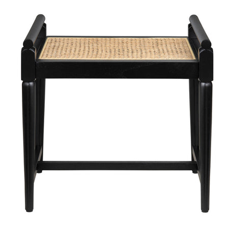 Port Royal Black/Tan Accent Bench by Crestview at Eve Furniture