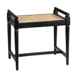 Port Royal Black/Tan Accent Bench by Crestview at Eve Furniture