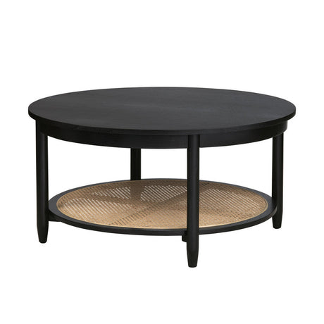 Port Royal Black/Tan Cocktail Table by Crestview at Eve Furniture
