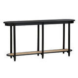 Port Royal Black/Tan Console Table by Crestview at Eve Furniture