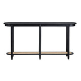 Port Royal Black/Tan Console Table by Crestview at Eve Furniture