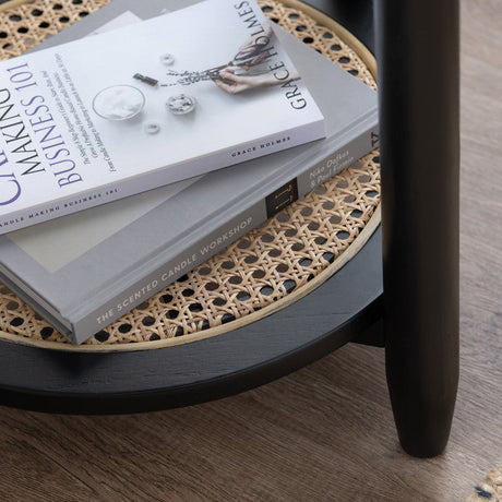 Port Royal Black/Tan End Table by Crestview at Eve Furniture